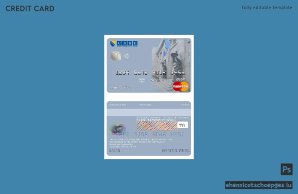 Beispielvorschau der Mastercard der Zentralbank von Bosnien und Herzegowina